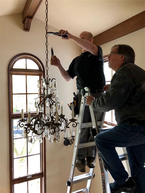 how to hang a chandelier